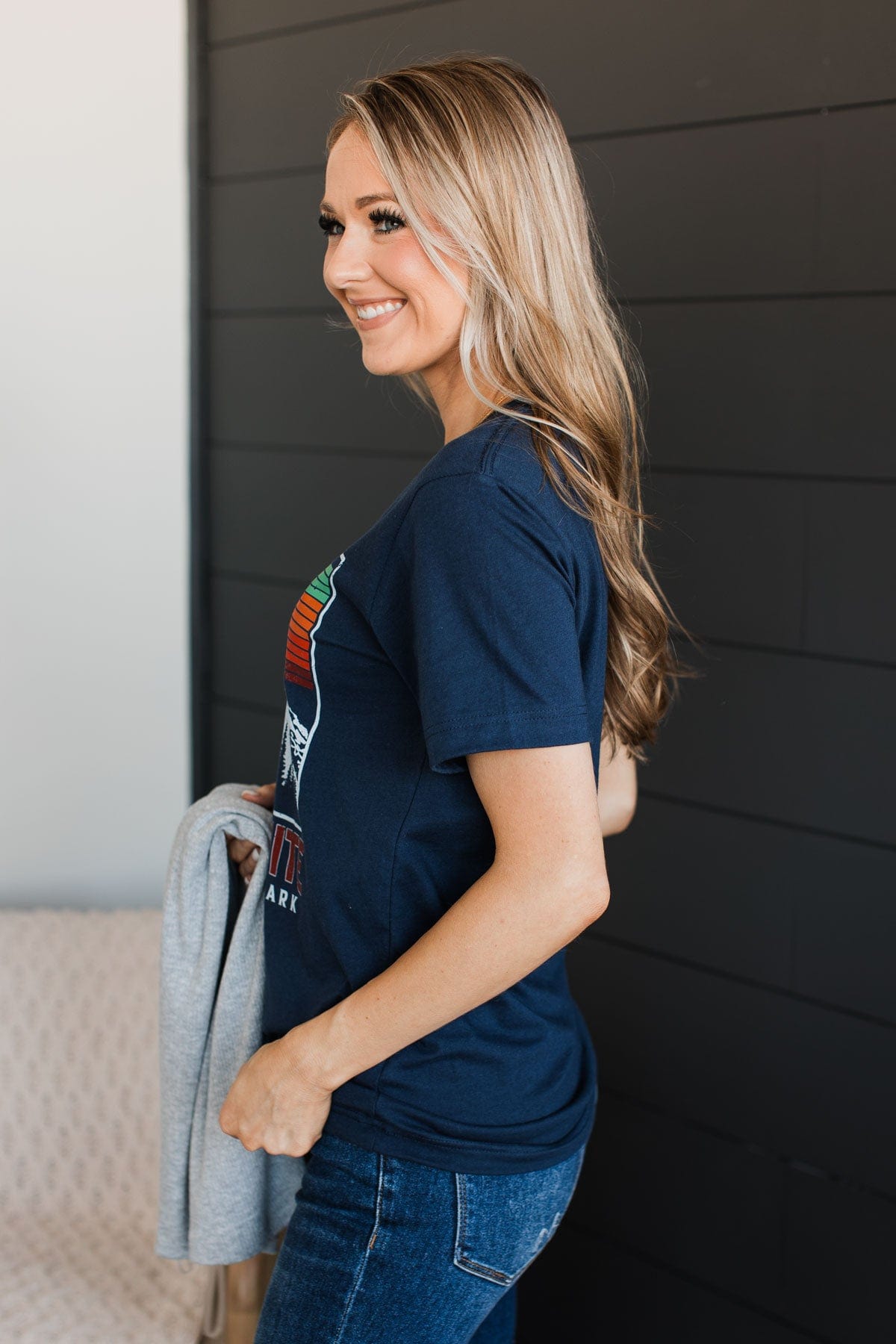 Yosemite National Park Graphic Tee- Navy