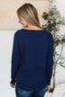 Butter Me Up Knit Sweater- Navy