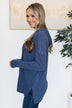 Remember The Night Hooded Knit Top- Navy