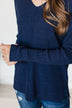 Here Together V-Neck Sweater- Navy