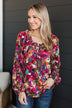 Won't Miss A Thing Floral Blouse- Fuchsia