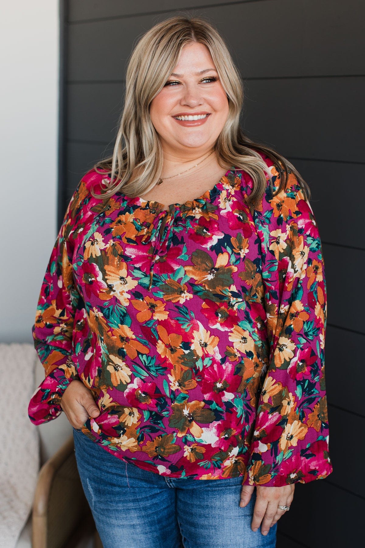 Fuschia blouse cheap