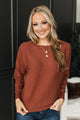 Achieve Your Dreams Dolman Sweater- Orange Copper