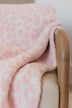 Pink Leopard Plush Knit Blanket