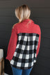 Anything But Average Button Top- Red & White Buffalo Plaid