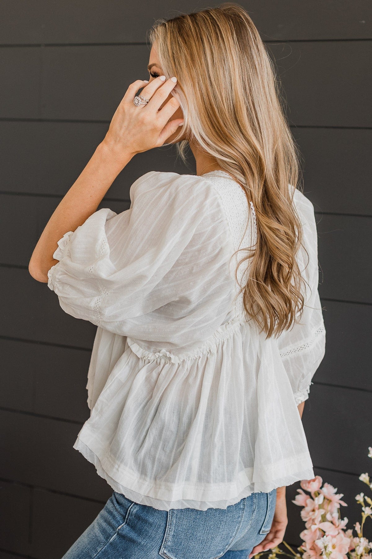 Bohemian Beauty Babydoll Top- Off-White