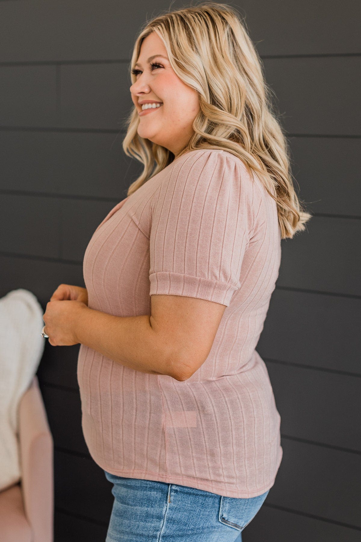 Rumor Has It Knit Top- Dusty Pink