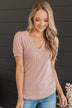 Rumor Has It Knit Top- Dusty Pink