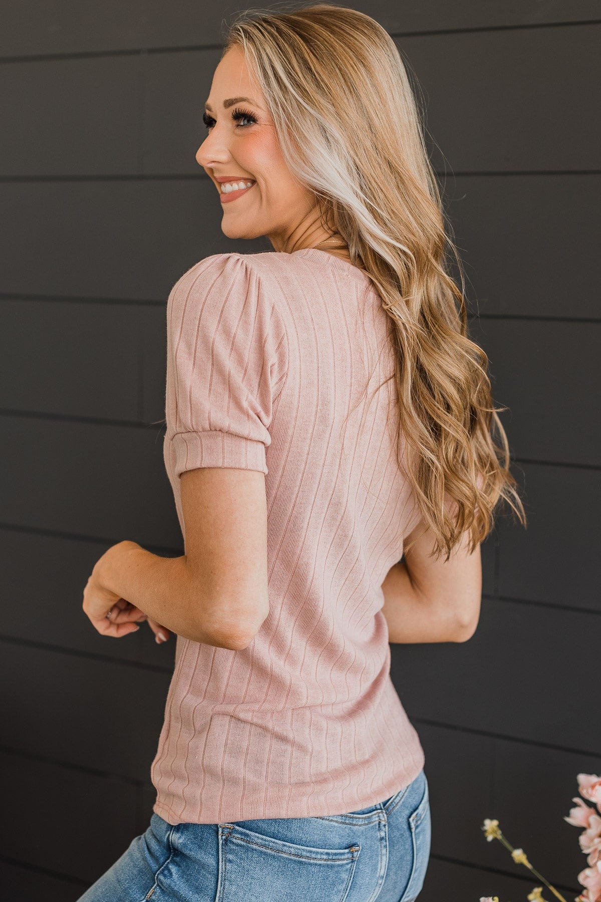 Rumor Has It Knit Top- Dusty Pink