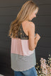 In Harmony Color Block Tank Top- Blush