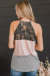 In Harmony Color Block Tank Top- Blush