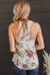 After Your Heart Floral Tank Top- Ivory