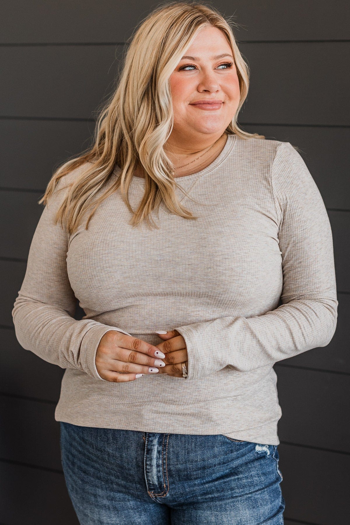 Love You Forever Knit Top- Oatmeal
