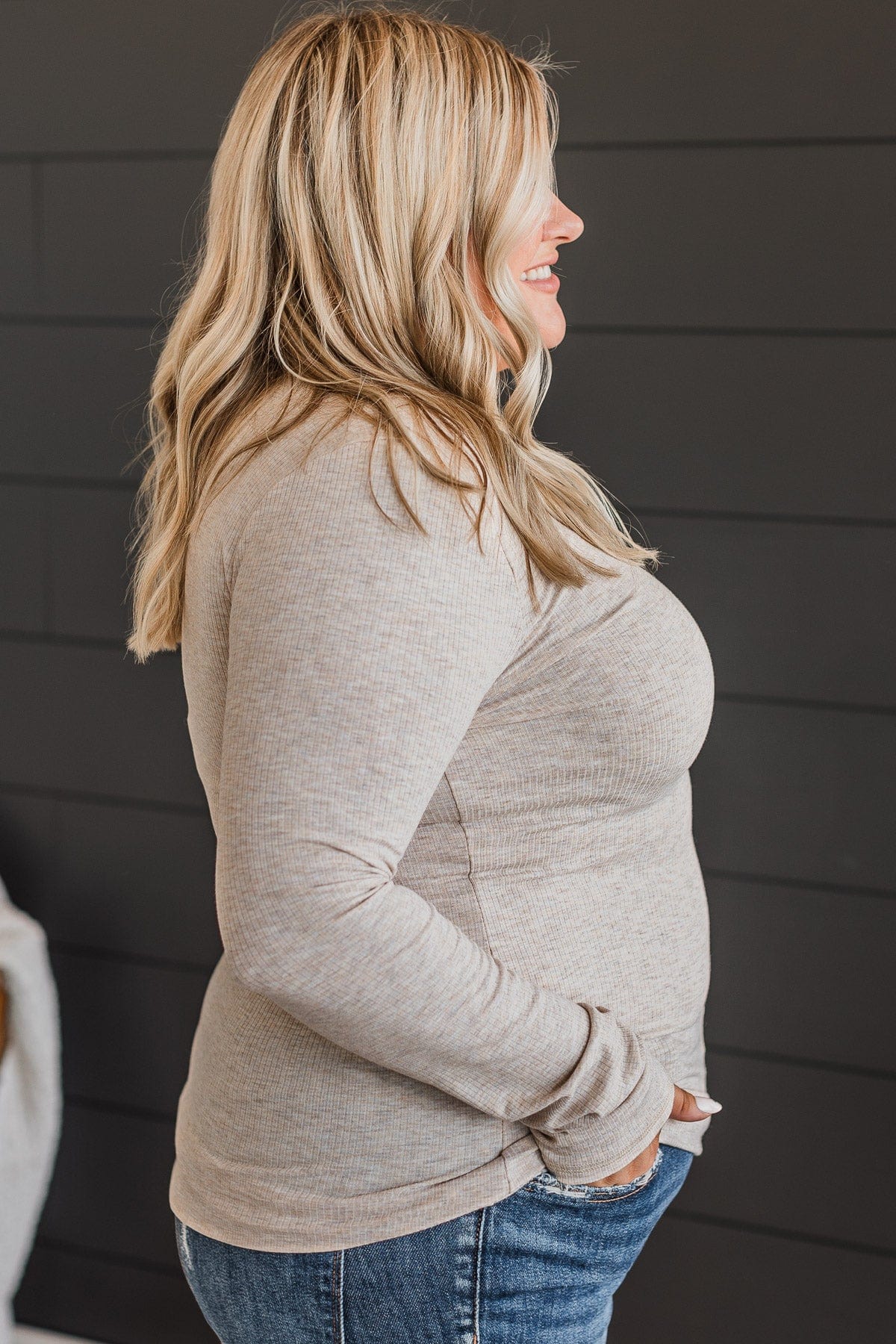 Love You Forever Knit Top- Oatmeal