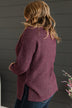 Makes Sense Knit Sweater- Dark Plum