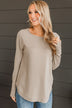 Butter Me Up Knit Sweater- Taupe