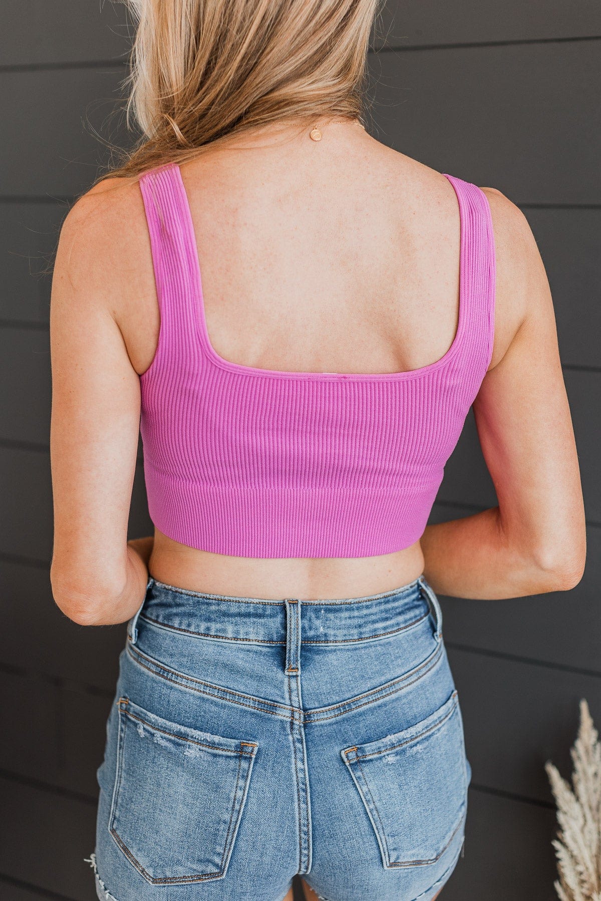Simply Lovely Cropped Tank Top- Orchid
