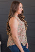 Learn To Love Floral Tank Top- Cream & Olive