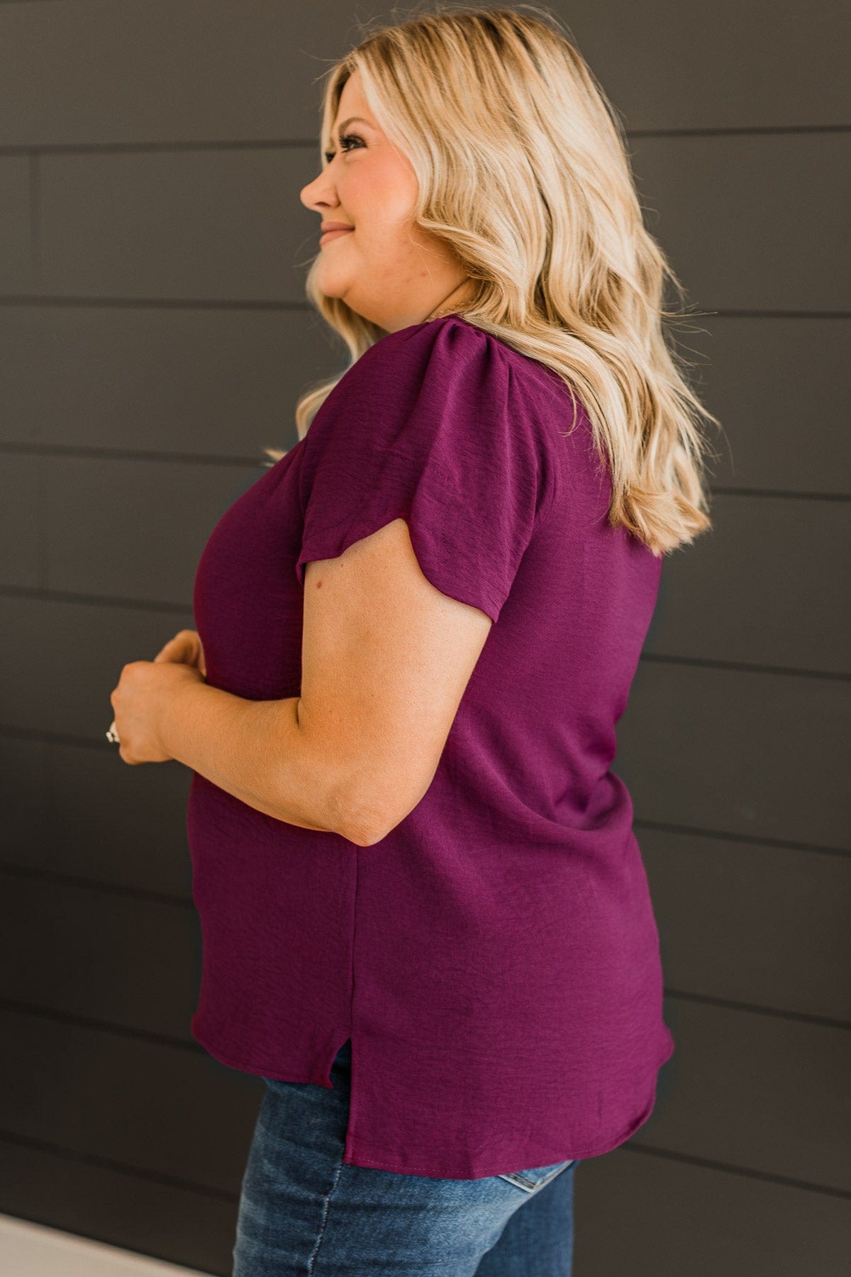 Calling For You Knit Top- Burgundy