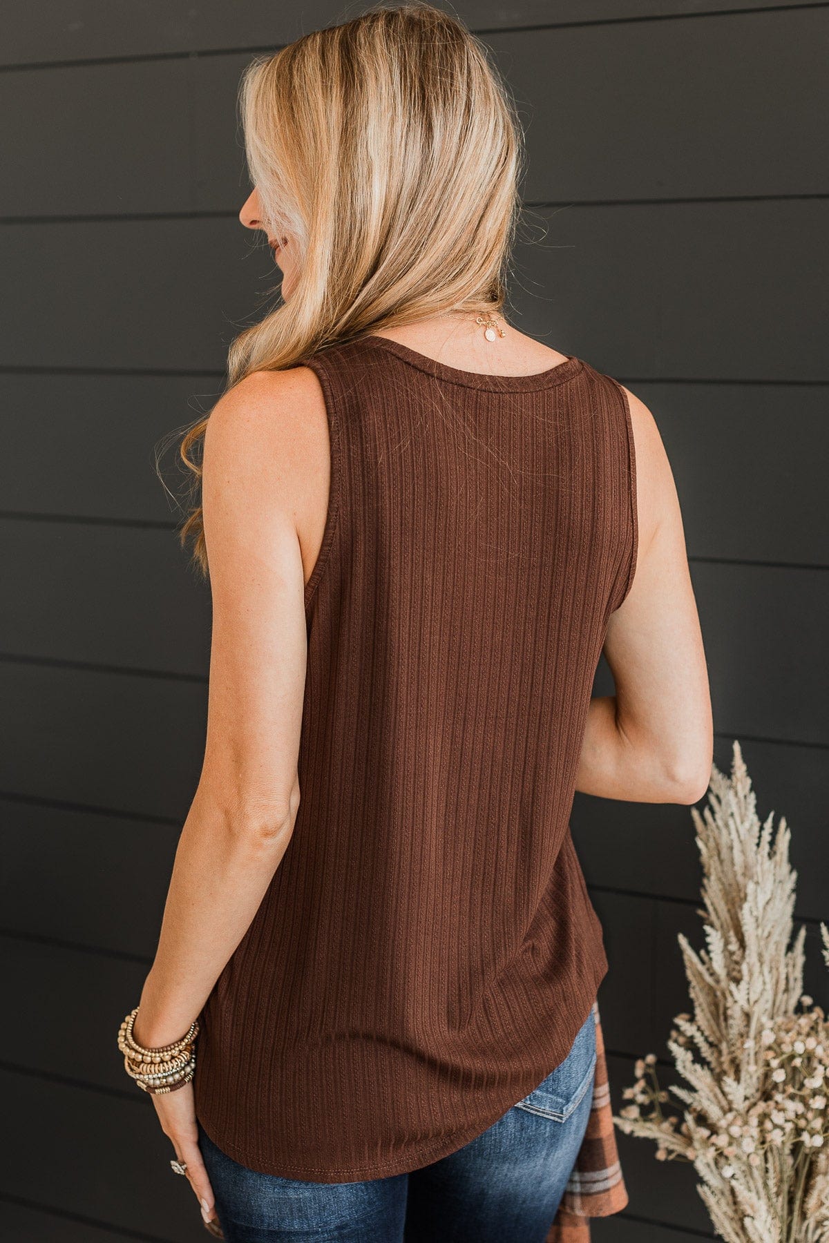 Came To Win V-Neck Tank- Brown