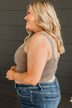 Irresistible Charm Cropped Tank Top- Mocha