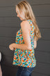 Flourishing Dreams Tank Top- Jade & Orange