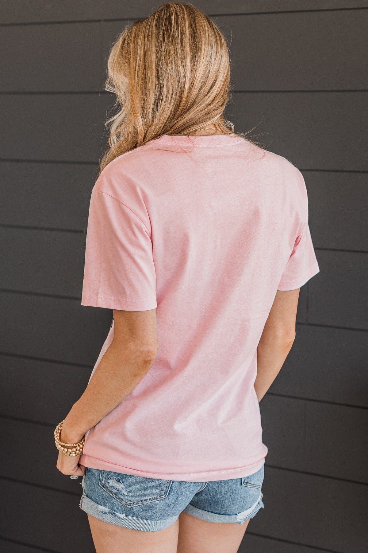 "Country Vibes" Graphic Tee- Light Pink