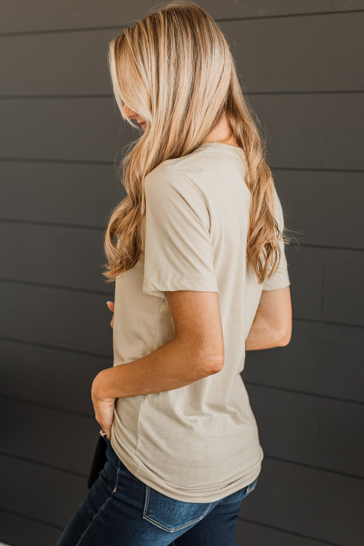 "Hello Pumpkin" Graphic Tee- Light Taupe