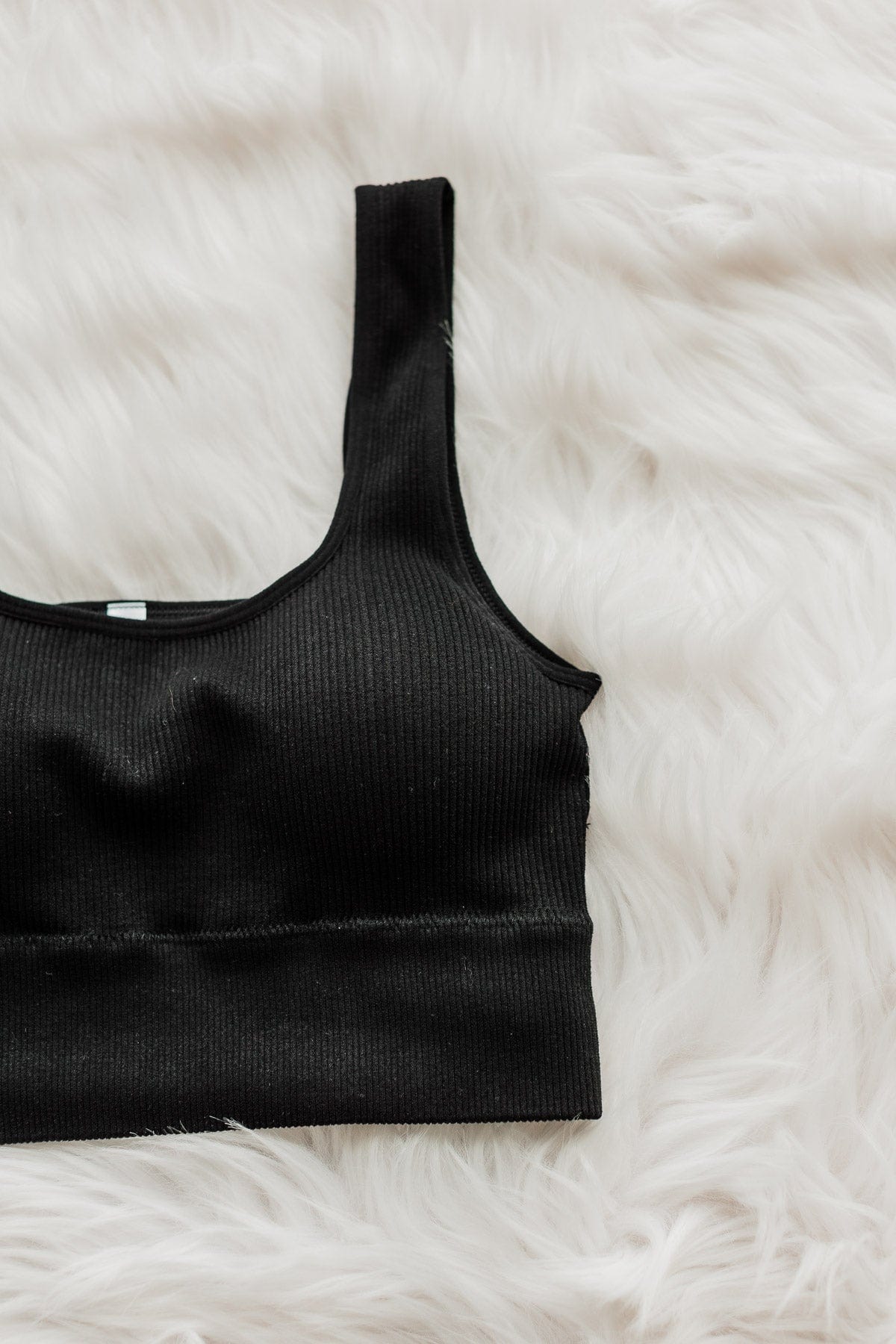 Simply Lovely Cropped Tank Top- Black