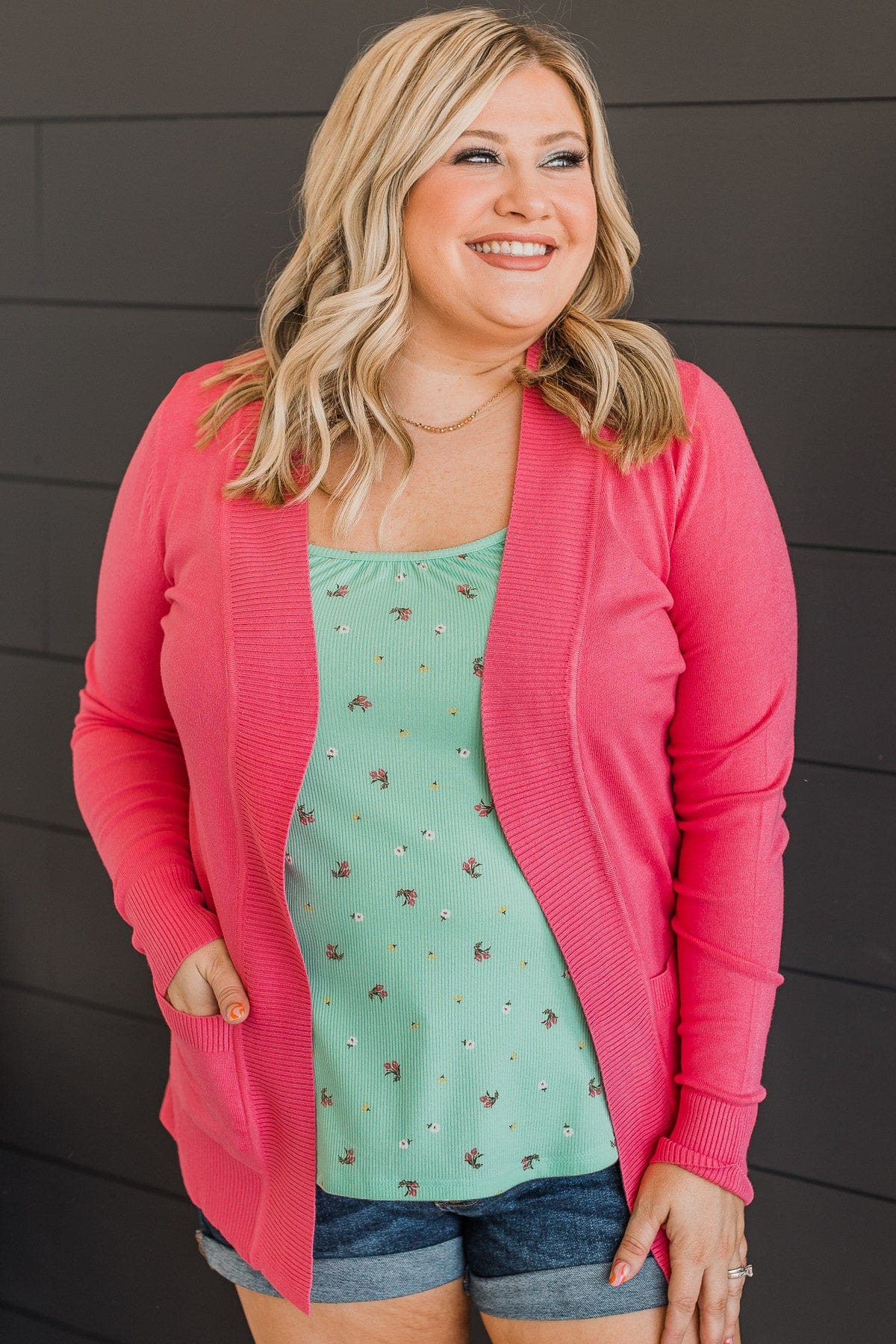 As Easy As Can Be Cardigan- Pink