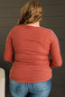 Following A Dream Knit Top- Brick