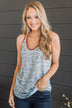 Make It My Own Floral Tank Top- Aqua