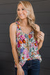 Bloom With Style Floral Tank Top- Cream