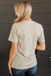"Hello Pumpkin" Graphic Tee- Light Taupe