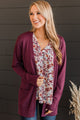Can't Resist This Knit Cardigan- Wine