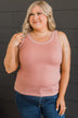 Good Attitude Ribbed Knit Tank Top- Mauve