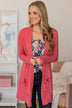 Loving It All Knit Cardigan- Rose Pink