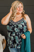 Exceptional Style Floral Tank Top- Navy & Teal