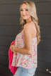 Lost In The Flowers Tank Top- Ivory & Orange