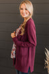 Can't Resist This Knit Cardigan- Wine