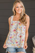Gave You My Heart Floral Tank Top- Off-White