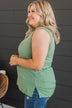 Never Without Your Love Tank Top- Dark Sage
