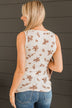 Friends For Life Floral Tank Top- Ivory & Brown