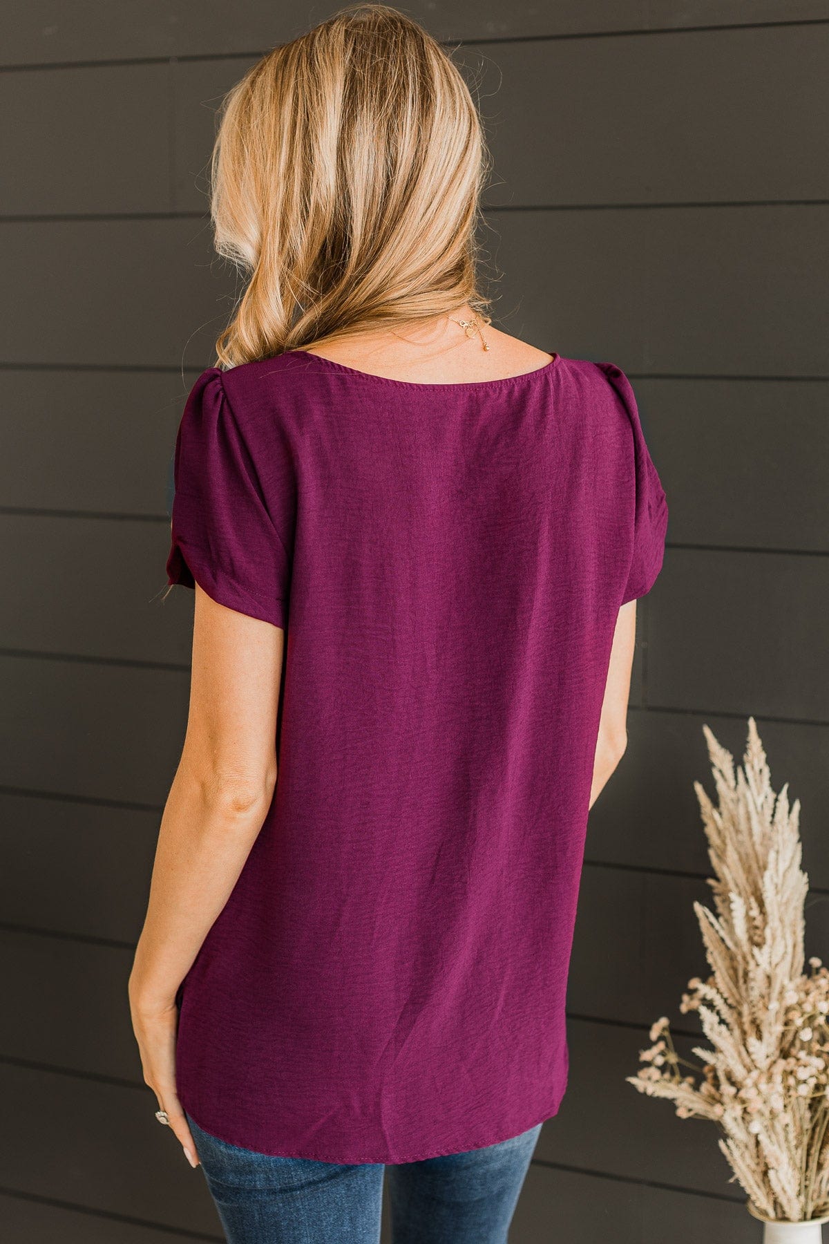Calling For You Knit Top- Burgundy