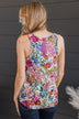 Bloom With Style Floral Tank Top- Cream