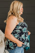 Exceptional Style Floral Tank Top- Navy & Teal