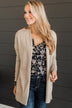 Time To Be Alive Drape Cardigan- Light Taupe