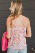 Lost In The Flowers Tank Top- Ivory & Orange