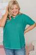 Flirtatious Feelings Knit Top- Jade