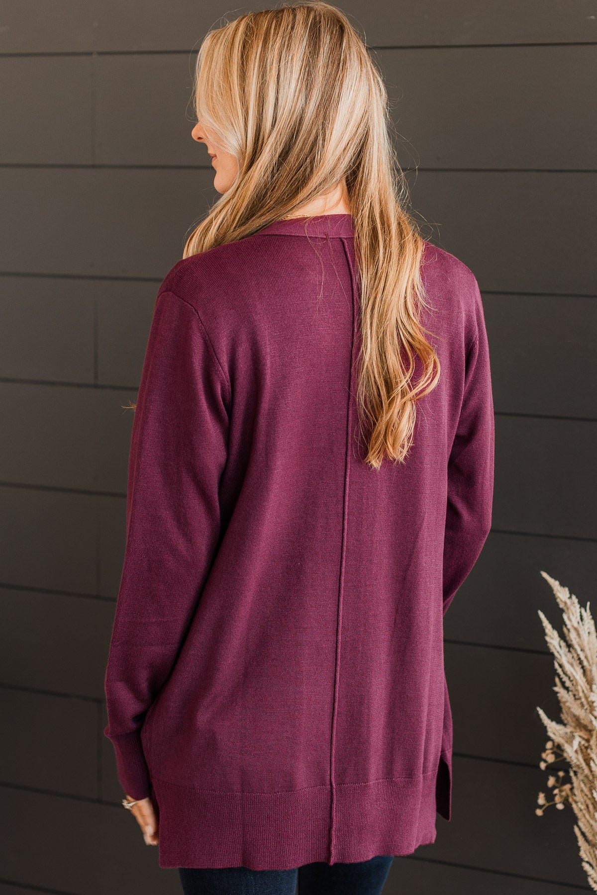 Can't Resist This Knit Cardigan- Wine